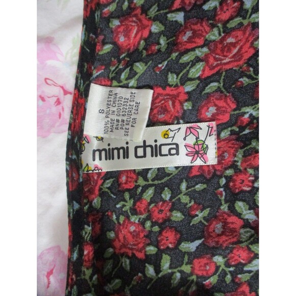 Mimi Chica Womens Top Size S Long Sleeve Multicolored Floral V Neck - Picture 3 of 5